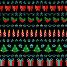 Abstract Christmas and New Year Seamles Pattern Background Vect N2