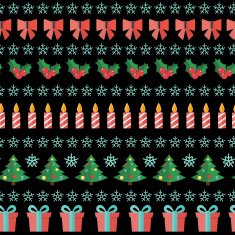 Abstract Christmas and New Year Seamles Pattern Background Vect N3