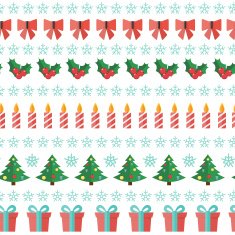 Abstract Christmas and New Year Seamles Pattern Background Vect N4