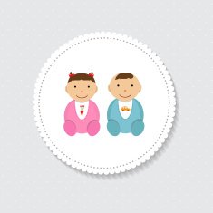 Vector Illustration for Newborn Baby N4