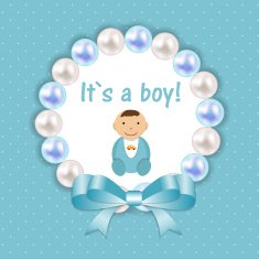 Vector Illustration for Newborn Boy N5