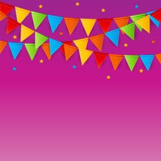 Party Background with Flags Vector Illustration N4