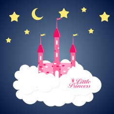 Princess Background with Castle Vector Illustration N2