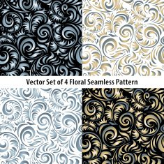 Traditional Russian vector pattern frames set in khokhloma style