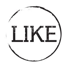 Black vector grunge stamp LIKE