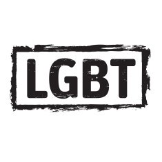 Black grunge stamp LGBT
