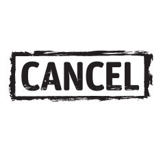 Black grunge stamp CANCEL