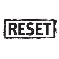 Black grunge stamp RESET