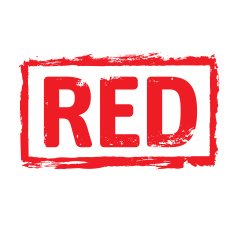Red vector grunge stamp RED
