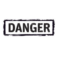 Black vector grunge stamp DANGER