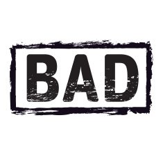 Black vector grunge stamp BAD
