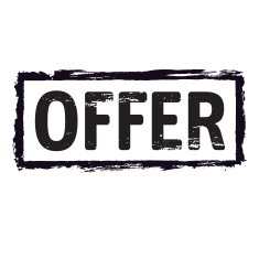 Black vector grunge stamp OFFER