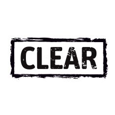 Black vector grunge stamp CLEAR