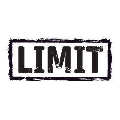 Black vector grunge stamp LIMIT