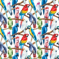 Watercolor parrot pattern N4