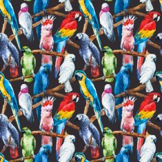 Watercolor parrot pattern N5