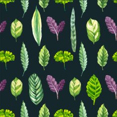 Vector illustration with tropical leaves