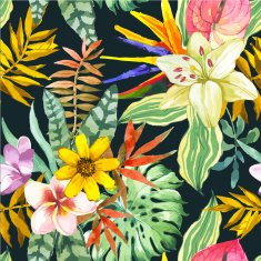 Vector illustration with watercolor flowers N3