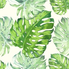 Vector illustration with tropical leaves N4