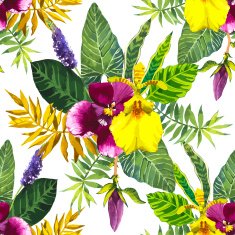Vector illustration with watercolor flowers N16