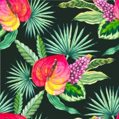 Vector illustration with watercolor flowers N27