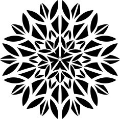 Ornaments Mandala Floral Silhouette N8