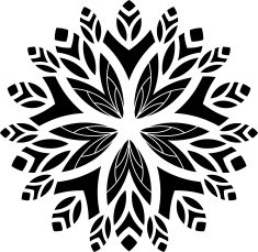 Ornaments Mandala Floral Silhouette N13