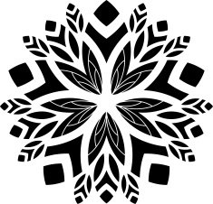 Ornaments Mandala Floral Silhouette N14