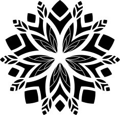 Ornaments Mandala Floral Silhouette N15