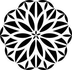 Ornaments Mandala Floral Silhouette N19