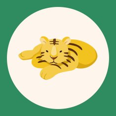 animal tiger cartoon theme elements N8