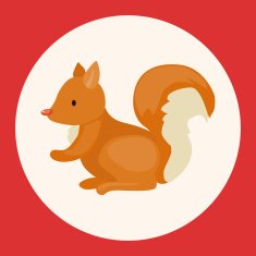 animal squirrel cartoon theme elements