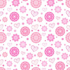 Romantic seamless pattern illustration