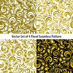 Traditional Russian vector pattern frames set in khokhloma style N5