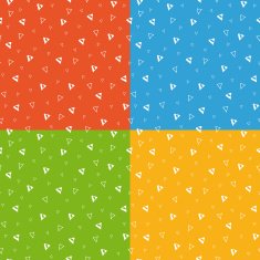 Festive bright triangle geometric seamless pattern