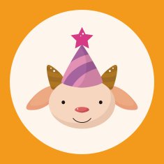 animal goat cartoon theme elements