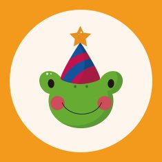 animal frog cartoon theme elements