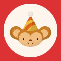 animal monkey cartoon theme elements N4