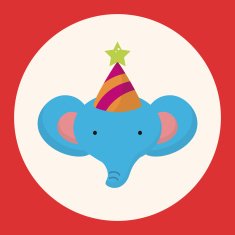 animal elephant cartoon theme elements N4