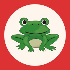 animal frog cartoon theme elements N2