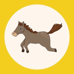 animal horse cartoon theme elements N4