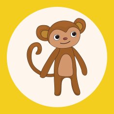 animal monkey cartoon theme elements N5
