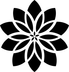 Ornaments Mandala Floral Silhouette N21