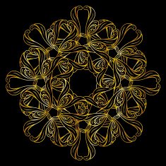 Golden floral pattern N2