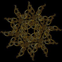 Golden floral pattern N3