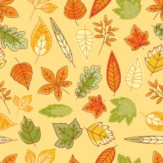 Colorful autumn leaves seamless pattern