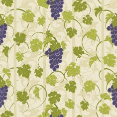 Seamless texture with vines and bunches of grapes N7