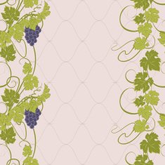 Seamless texture with vines and bunches of grapes N9