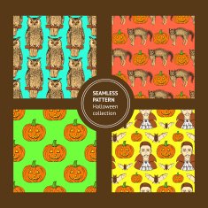 Sketch set of Halloween's logotypes