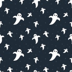 Halloween cute ghosts pattern